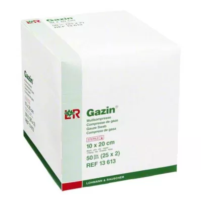 GAZIN Γάζα 10x20 cm αποστειρωμένη 8-πτυχωτή, 25X2 τεμ