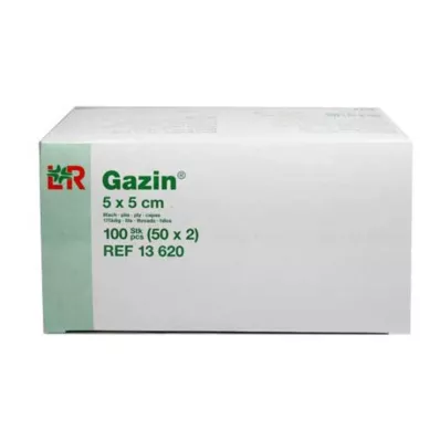 Κομπρέσες Gazin 5x5cm 8πλάσιες, 50x2 τεμάχια