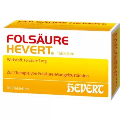 FOLSÄURE HEVERT Δισκία, 100 τεμάχια