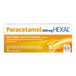 PARACETAMOL 500 mg HEXAL για πυρετό και πόνο Δισκία, 20 τεμάχια