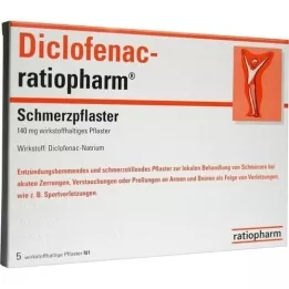 DICLOFENAC-επιθέματα πόνου της ratiopharm, 5 τεμ