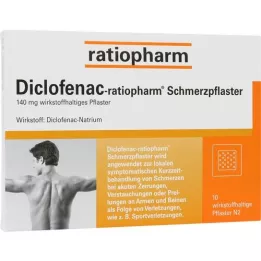 DICLOFENAC-επιθέματα πόνου της ratiopharm, 10 τεμ