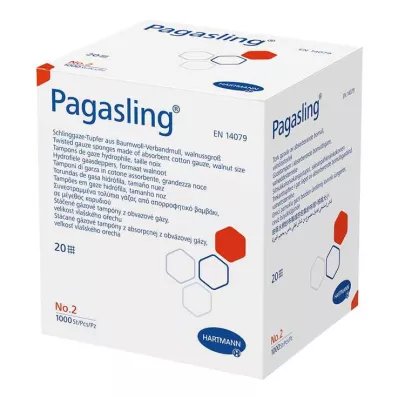 PAGASLING Επιθέματα γάζας μη αποστειρωμένα μέγεθος 2 καρυδιάς, 1000 τεμάχια