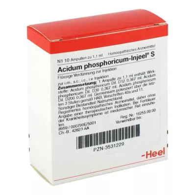 ACIDUM PHOSPHORICUM INJEEL Αμπούλες S, 10 τεμ