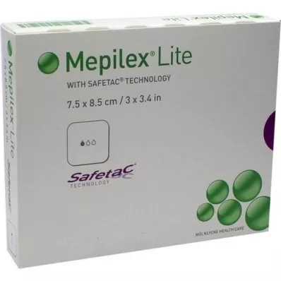 MEPILEX Επίδεσμος αφρού Lite 7,5x8,5 cm αποστειρωμένος, 5 τεμάχια