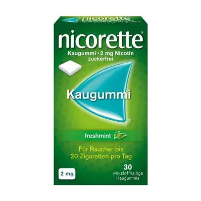 NICORETTE Τσίχλες 2 mg φρέσκιας μέντας, 30 τεμάχια