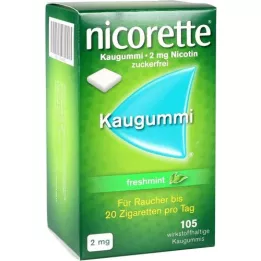 NICORETTE Τσίχλες 2 mg φρέσκιας μέντας, 105 τεμάχια