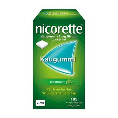 NICORETTE Τσίχλες 2 mg φρέσκιας μέντας, 105 τεμάχια