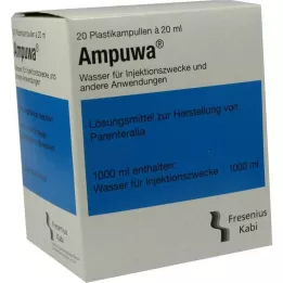 AMPUWA Πλαστικές αμπούλες για έγχυση/έγχυση, 20Χ20 ml