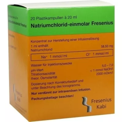 NATRIUMCHLORID-einmol.Fresenius PE-Amp.Inf.-L.-K., 20X20 ml