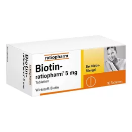 BIOTIN-RATIOPHARM δισκία των 5 mg, 90 τεμάχια