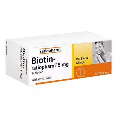 BIOTIN-RATIOPHARM δισκία των 5 mg, 90 τεμάχια