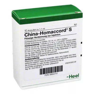 China Homaccord S αμπούλες, 10 τεμ