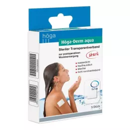 HÖGA-DERM aqua ste.transp.bandage.with.wound.opening.5x7 cm, 5 τεμάχια