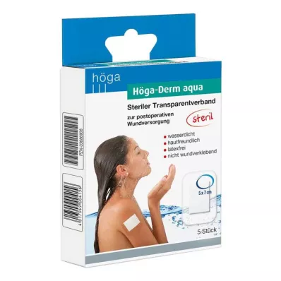 HÖGA-DERM aqua ste.transp.bandage.with.wound.opening.5x7 cm, 5 τεμάχια
