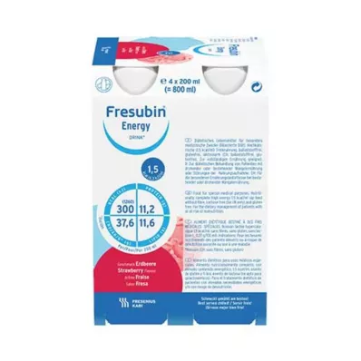 FRESUBIN ENERGY DRINK Μπουκάλι πόσης φράουλας 6X4X200 ml FRESUBIN ENERGY DRINK Μπουκάλι πόσης φράουλας 6X4X200 ml