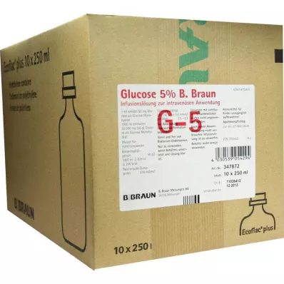 Γλυκόζη 5% B.Braun Ecoflac P, 10X250 ml