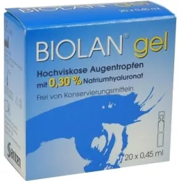 BIOLAN οφθαλμικές σταγόνες γέλης, 20X0,45 ml