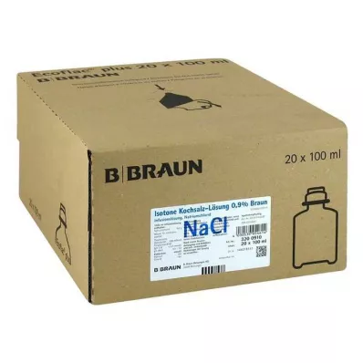 Αλατούχο διάλυμα 0,9% Ecoflac Plus, 20Χ100 ml