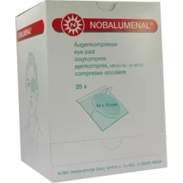 NOBALUMENAL Κομπρέσα ματιών 54x70 mm αποστειρωμένη, 25 τεμάχια