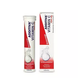 ADDITIVA Αναβράζοντα δισκία βιταμίνης C πορτοκάλι αίματος, 20 τεμάχια
