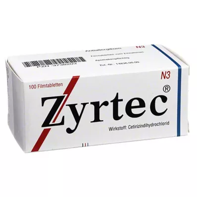 ZYRTEC Επικαλυμμένα με λεπτό υμένιο δισκία, 100 τεμάχια