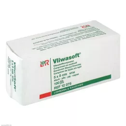 VLIWASOFT Μη υφασμένα επιθέματα 5x5 cm μη αποστειρωμένα 4l, 100 τεμάχια