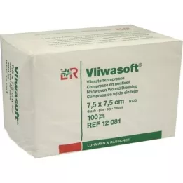 VLIWASOFT Μη υφασμένα επιθέματα 7,5x7,5 cm μη αποστειρωμένα 4l, 100 τεμάχια