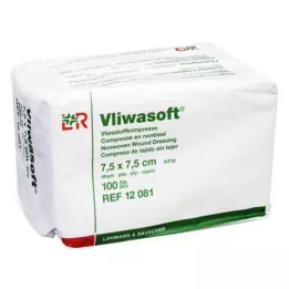 VLIWASOFT Μη υφασμένα επιθέματα 7,5x7,5 cm μη αποστειρωμένα 4l, 100 τεμάχια