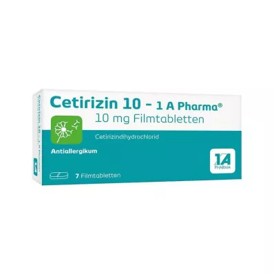 CETIRIZIN 10-1A Φαρμακευτικά επικαλυμμένα με λεπτό υμένιο δισκία, 7 τεμ CETIRIZIN 10-1A Φαρμακευτικά επικαλυμμένα με λεπτό υμένιο δισκία, 7 τεμ