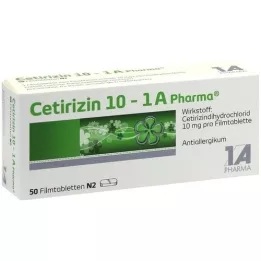 CETIRIZIN 10-1A Φαρμακευτικά επικαλυμμένα με λεπτό υμένιο δισκία, 50 τεμάχια