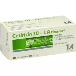 CETIRIZIN 10-1A Φαρμακευτικά επικαλυμμένα με λεπτό υμένιο δισκία, 100 τεμάχια
