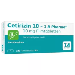 CETIRIZIN 10-1A Φαρμακευτικά επικαλυμμένα με λεπτό υμένιο δισκία, 100 τεμάχια