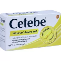 CETEBE Κάψουλες βιταμίνης C παρατεταμένης αποδέσμευσης 500 mg, 30 τεμάχια