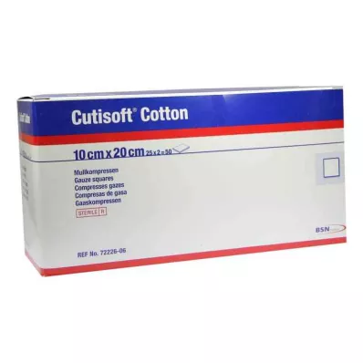 Cutisoft Cotton Compression 10x20cm αποστειρωμένο 8πλάσιο (25x2 τμχ)