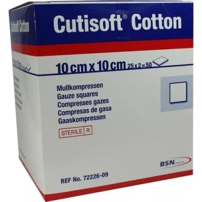 CUTISOFT Βαμβάκι Compr.10x10 cm ster.12fold, 25X2 τεμ