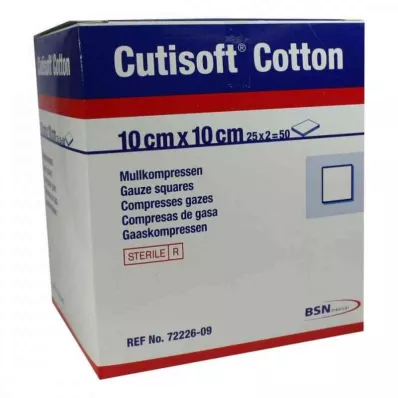 CUTISOFT Βαμβάκι Compr.10x10 cm ster.12fold, 25X2 τεμ CUTISOFT Βαμβάκι Compr.10x10 cm ster.12fold, 25X2 τεμ