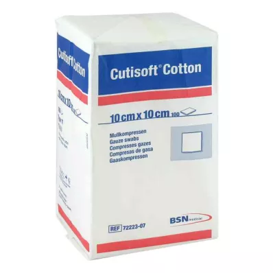 CUTISOFT Βαμβάκι Compr.10x10 cm unster.12fold, 100 τεμ