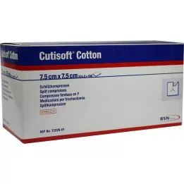 CUTISOFT Βαμβακερή κομπρέσα 7,5x7,5 cm αποστειρωμένη, 50X2 τεμάχια