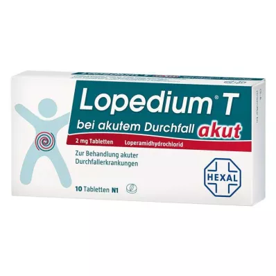 LOPEDIUM T acute για οξεία διάρροια δισκία, 10 τεμάχια