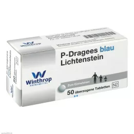 P DRAGEES μπλε, 50 τεμάχια