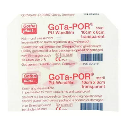 GOTA-POR PU Μεμβράνη τραύματος 10x6 cm αποστειρωμένος γύψος, 1 τεμάχιο