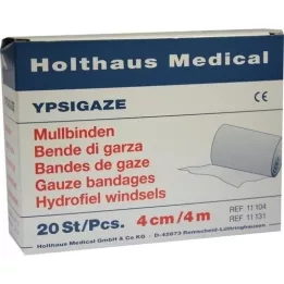 YPSIGAZE Επίδεσμος γάζας 4 cmx4 m, 20 τεμάχια