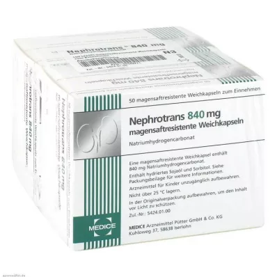 NEPHROTRANS 840 mg κάψουλες με εντερική επικάλυψη, 100 τεμάχια