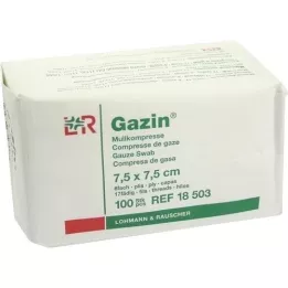 GAZIN Γάζες 7,5x7,5 cm μη αποστειρωμένες 8 φορές, 100 τεμάχια