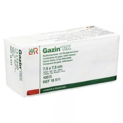 GAZIN Γάζες 7,5x7,5 cm μη αποστειρωμένες 12x RK, 100 τεμ