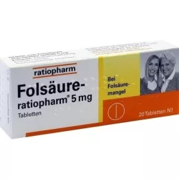 FOLSÄURE-RATIOPHARM δισκία των 5 mg, 20 τεμάχια