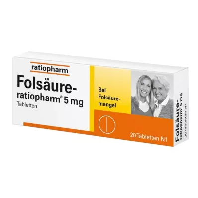FOLSÄURE-RATIOPHARM δισκία των 5 mg, 20 τεμάχια