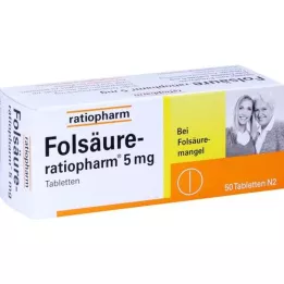 FOLSÄURE-RATIOPHARM δισκία των 5 mg, 50 τεμάχια