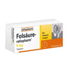FOLSÄURE-RATIOPHARM δισκία των 5 mg, 50 τεμάχια